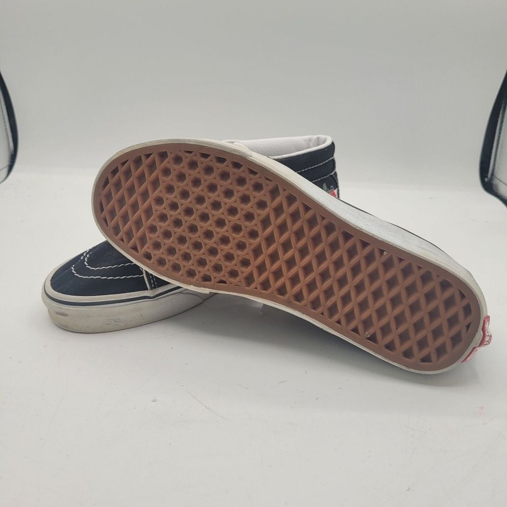 VANS Off Wall SK8 Lace Sneakers Shoes Black Embroidered Rose Mid Top W7.5 M6 - Picture 3 of 9